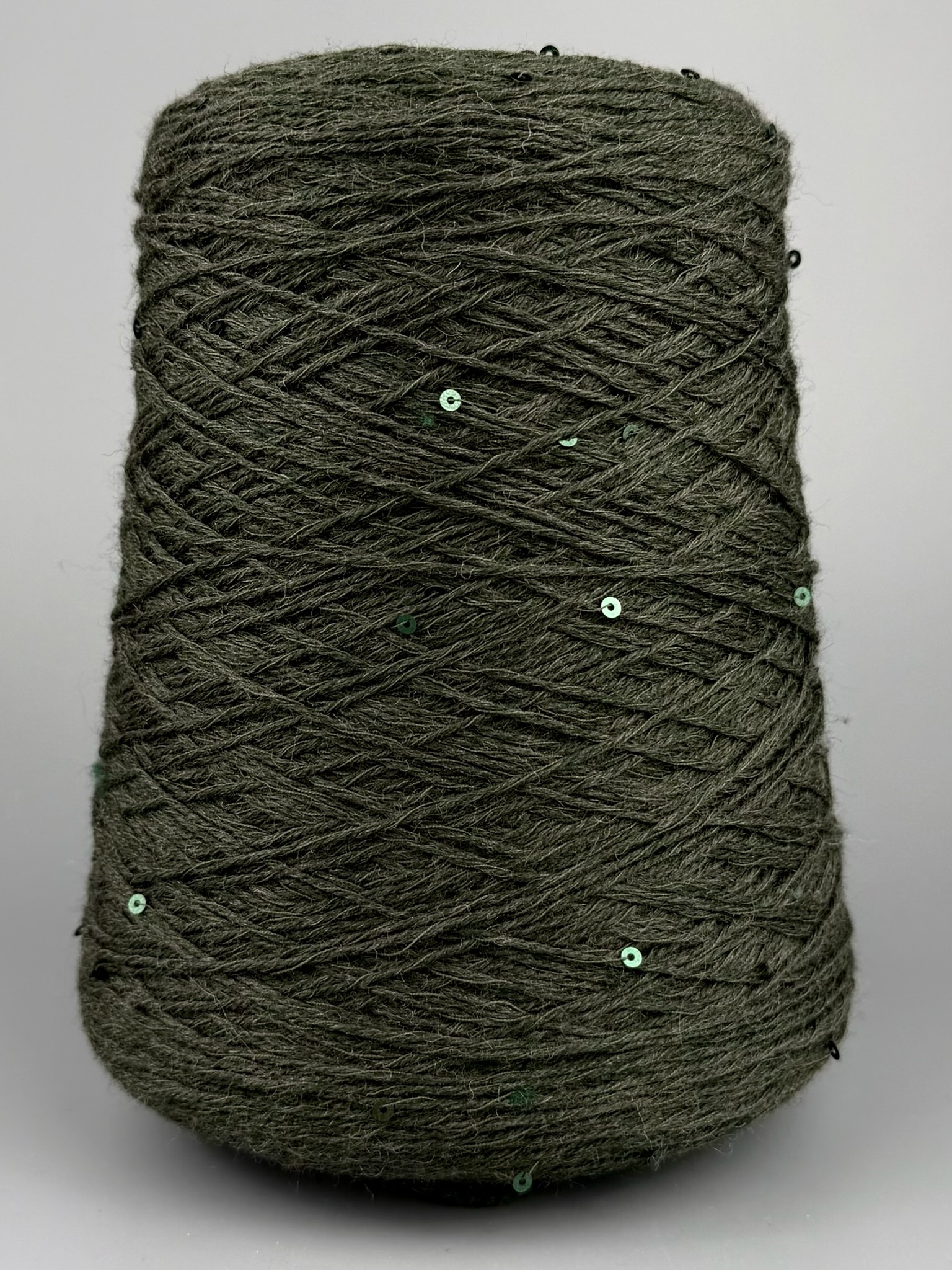 Art. Merygreen 400 m / 100 g – Fil en laine mérinos avec paillettes col. Vert forêt photo 2